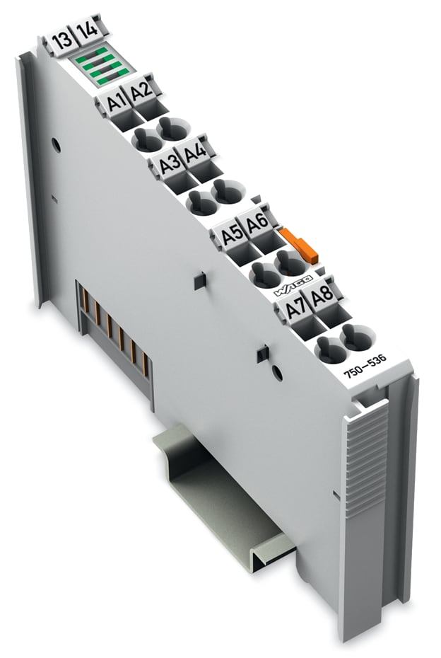 WAGO ELETTRONICA - Uscita digitale a 8 canali.24 V DC.0,5 A.grigio chiaro 750-536