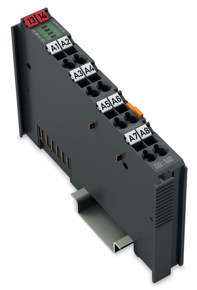 WAGO ELETTRONICA - Uscita digitale a 8 canali.24 V DC.0,5 A.grigio scuro