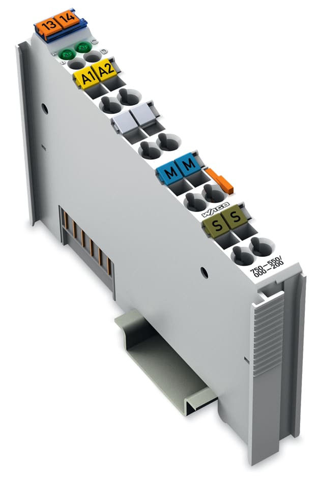 WAGO ELETTRONICA - Uscita analogica a 2 canali.0 - 10 V DC.S5 PLC Formato dati.grigio chiaro