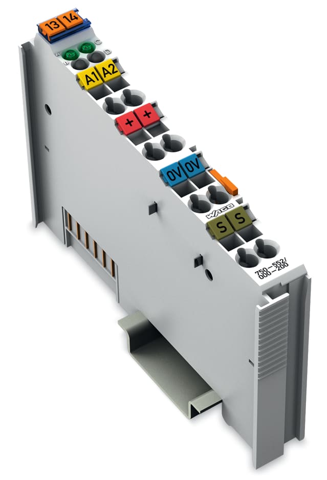 WAGO ELETTRONICA - Uscita analogica a 2 canali.0 - 20 mA.S5 PLC Formato dati.grigio chiaro