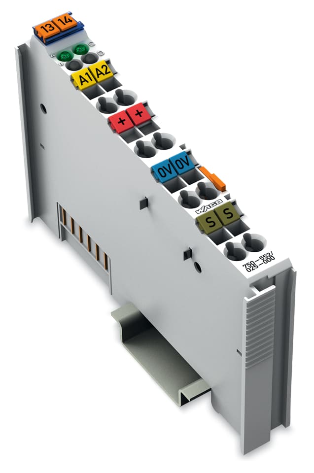 WAGO ELETTRONICA - Uscita analogica a 2 canali.0 - 20 mA.Temperatura est..grigio chiaro 750-552/025-000