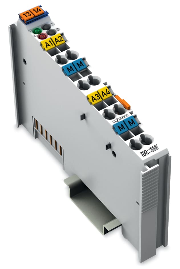 WAGO ELETTRONICA - Uscita analogica a 4 canali.0 -  10 V DC.Temperatura est..grigio chiaro