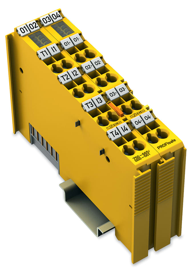 WAGO ELETTRONICA - Ingresso/uscita digitale a 4/4 canali fail-safe.24 V DC.0,5 A.giallo