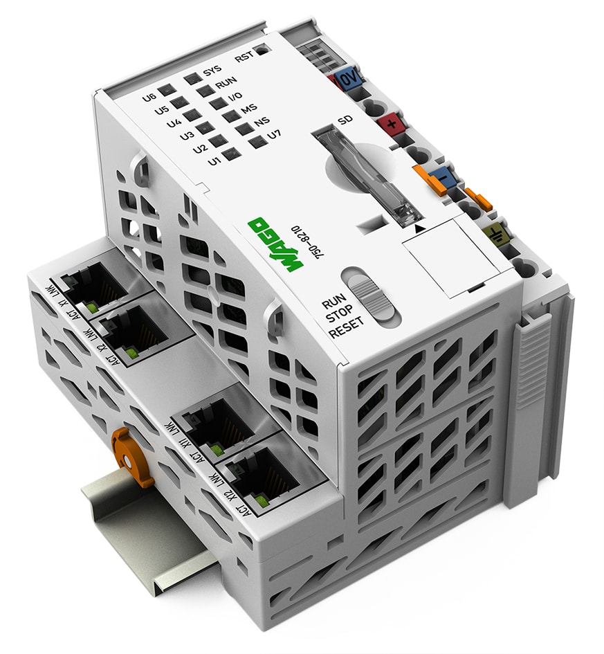 WAGO ELETTRONICA - Controllore PFC200.2ª generazione.4 x ETHERNET.grigio chiaro