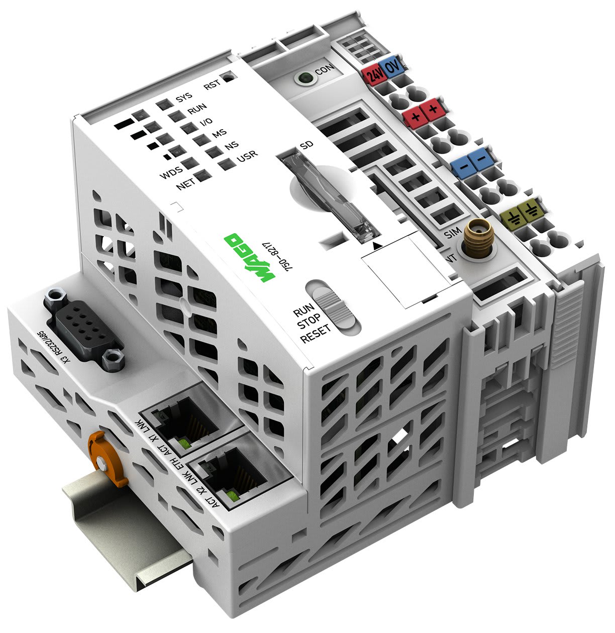 WAGO ELETTRONICA - Controllore PFC200.2ª generazione.2 x ETHERNET, RS-232/-485, Modulo radio mobile 4G