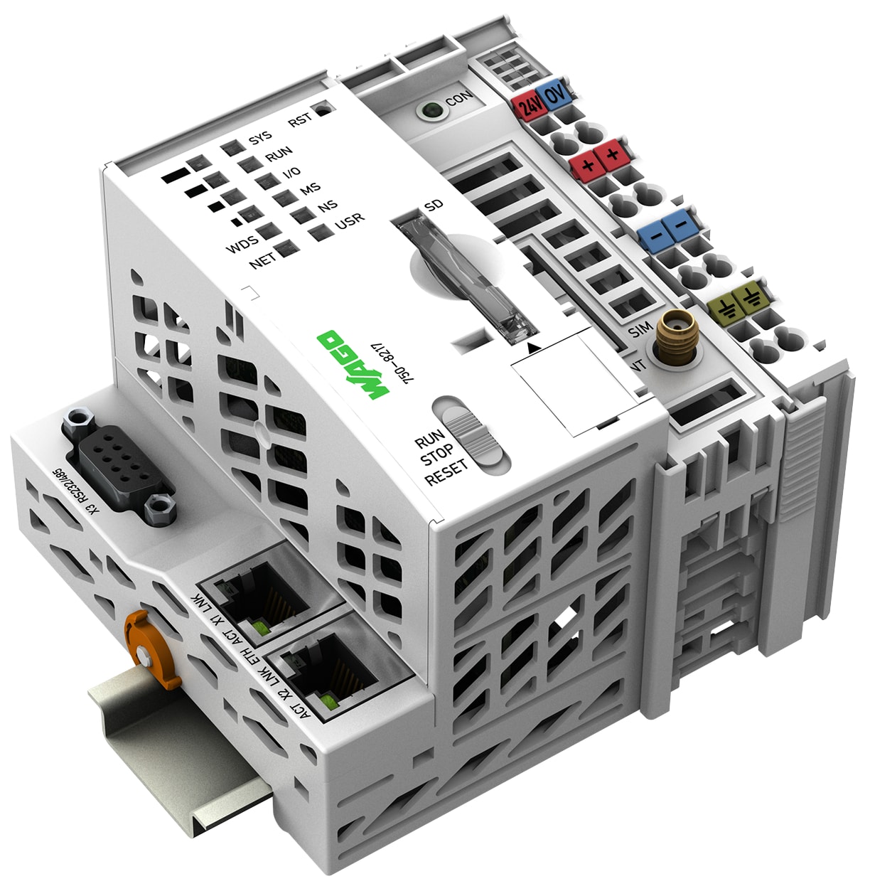 WAGO ELETTRONICA - Controllore PFC200.2ª generazione.2 x ETHERNET, RS-232/-485, Modulo radio mobile 4G