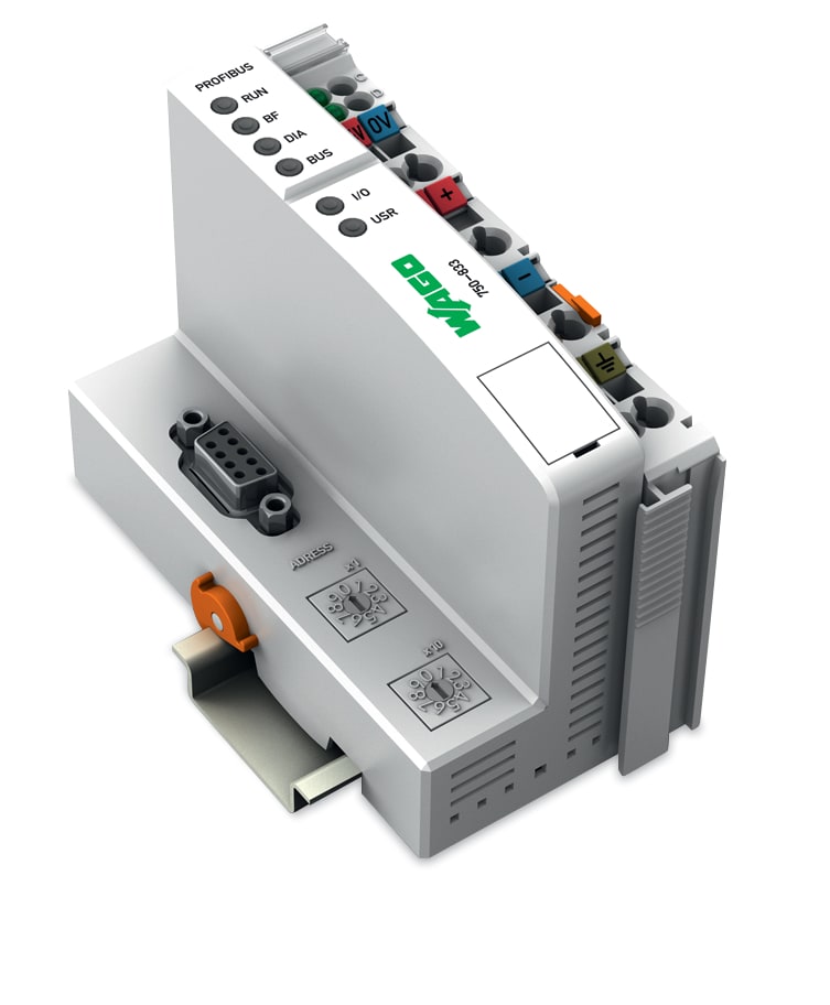 WAGO ELETTRONICA - Controllore slave PROFIBUS.grigio chiaro 750-833