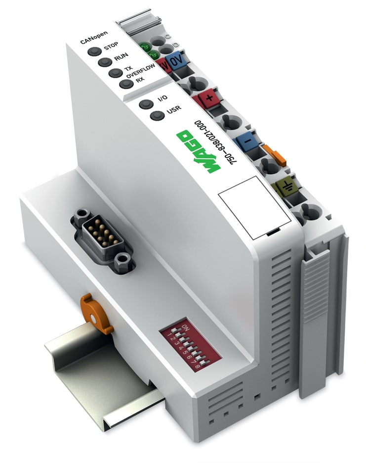 WAGO ELETTRONICA - Controllore CANopen.640/832 KB Programma/RAM.D-Sub.grigio chiaro 750-838/021-000