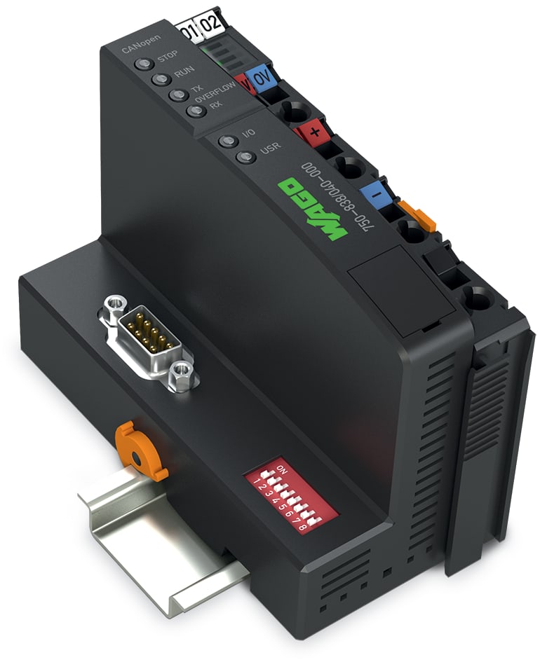 WAGO ELETTRONICA - Controllore CANopen.640/832 KB Programma/RAM.D-Sub.grigio scuro 750-838/040-000