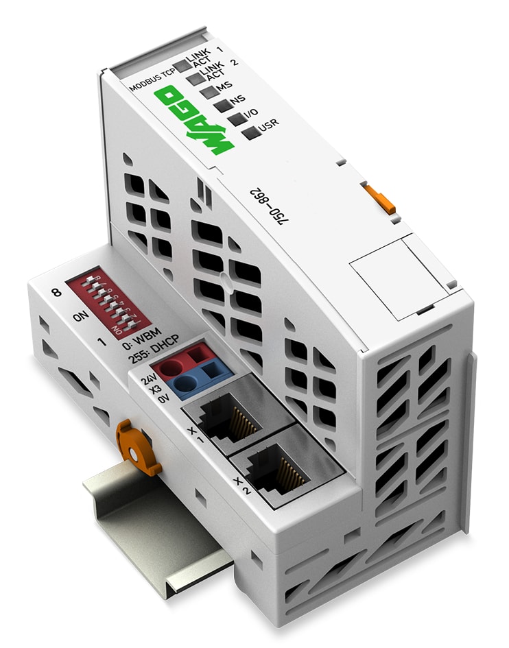 WAGO ELETTRONICA - Controllore Modbus TCP.4ª generazione.2 x ETHERNET