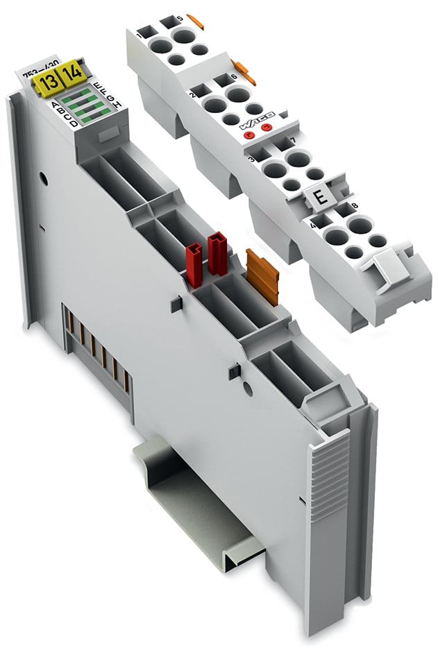 WAGO ELETTRONICA - Ingresso digitale a 8 canali.24 V DC.3 ms.grigio chiaro