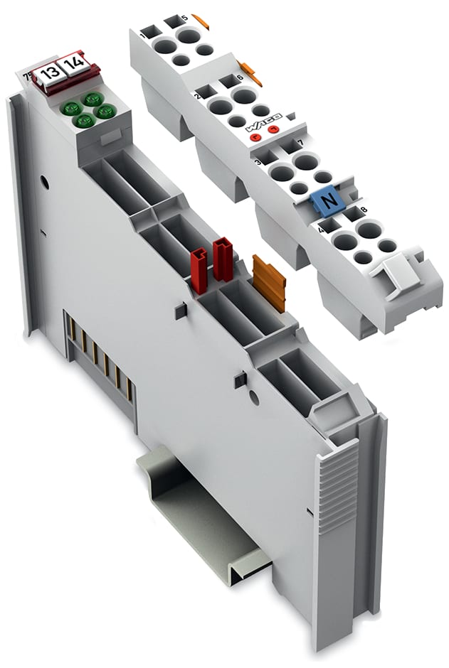 WAGO ELETTRONICA - Uscita digitale a 4 canali.230 V AC.0,25 A.grigio chiaro
