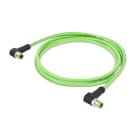 WAGO ELETTRONICA - Cavo ETHERNET.Spina M12D. angolata.Spina M12D. angolata.verde