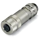 WAGO ELETTRONICA - Connettore innestabile montato.8 poli.Presa M12, assiale