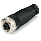 WAGO ELETTRONICA - Connettore innestabile montato.4 poli.Presa M12, assiale