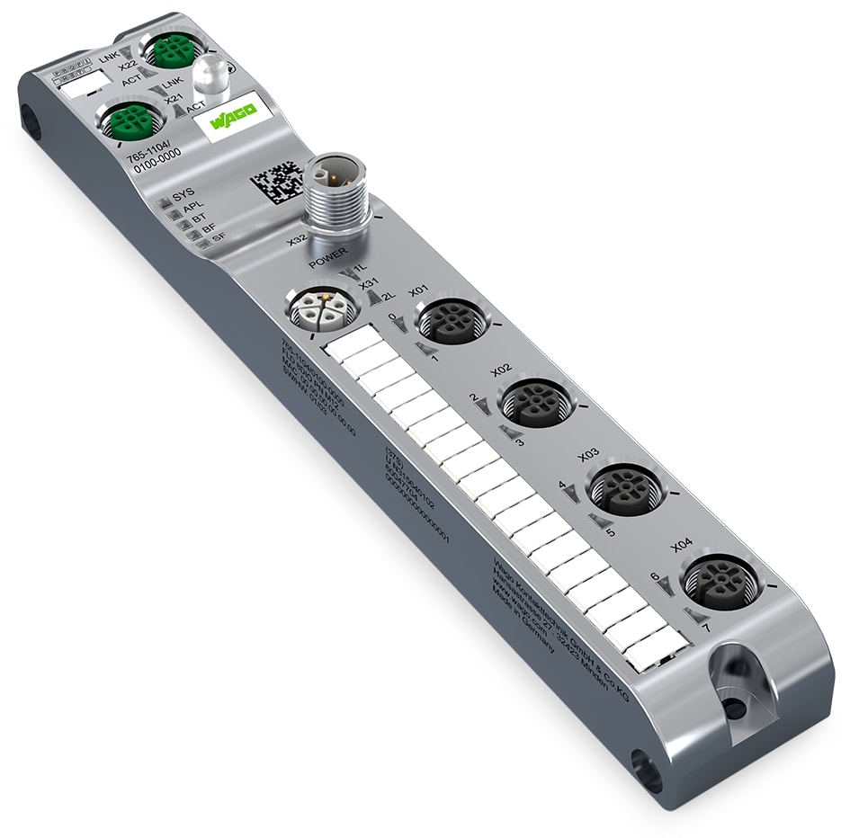 WAGO ELETTRONICA - Ingresso/uscita digitale a 8 canali.Profinet.24 V / 2,0 A DC 765-1104/100-000
