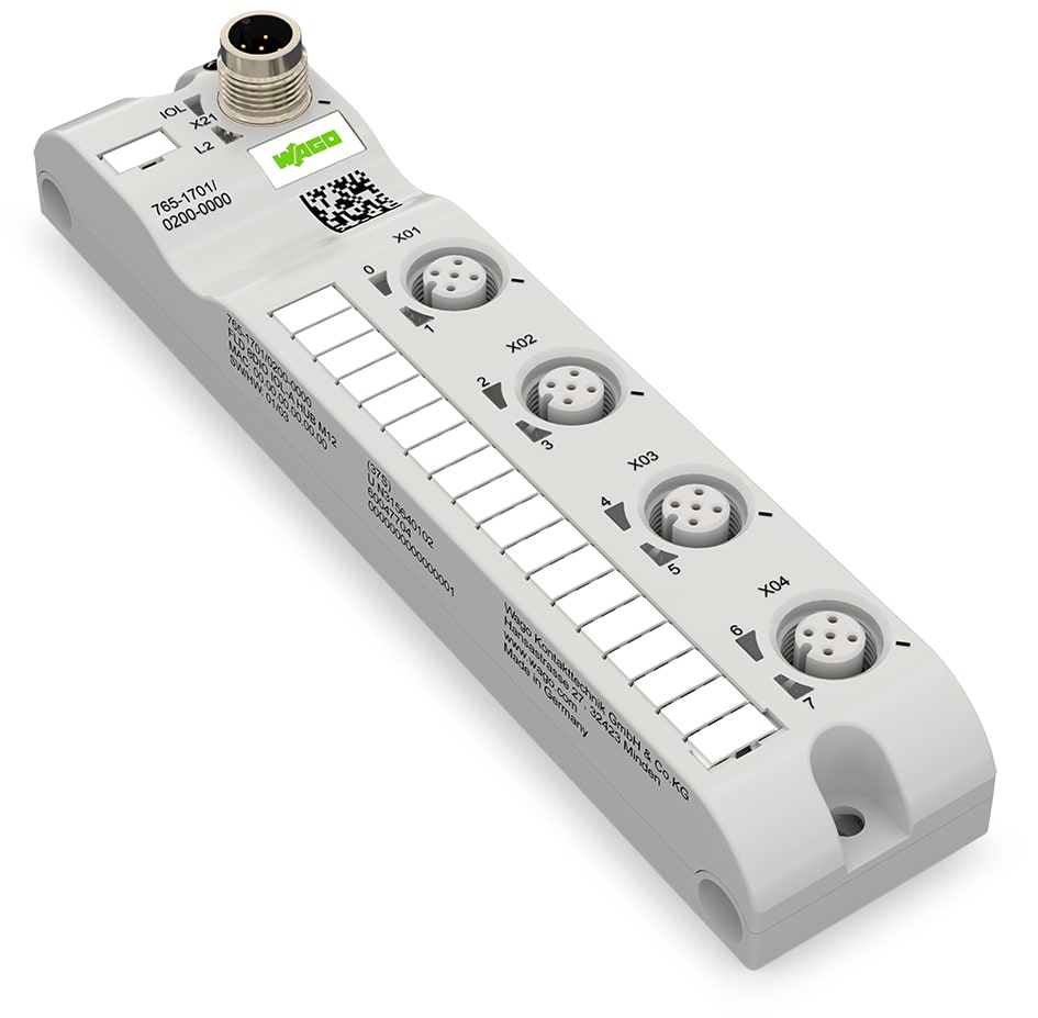 WAGO ELETTRONICA - Ingresso/uscita digitale a 8 canali.Hub IO link classe A.24 V / 2,0 A DC