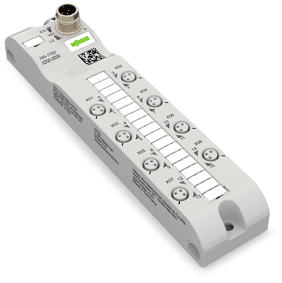 WAGO ELETTRONICA - Ingresso/uscita digitale a 8 canali.Hub IO link classe A.24 V / 2,0 A DC