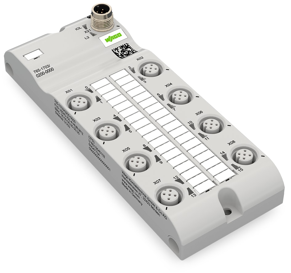 WAGO ELETTRONICA - Ingresso/uscita digitale a 16 canali.Hub IO link classe A.24 V / 2,0 A DC