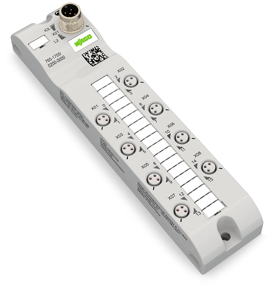 WAGO ELETTRONICA - Ingresso/uscita digitale a 8 canali.Hub IO link classe B.24 V / 2,0 A DC