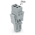 WAGO ELETTRONICA - Spina femmina per 1 conduttore.CAGE CLAMP®.4 mm².grigio