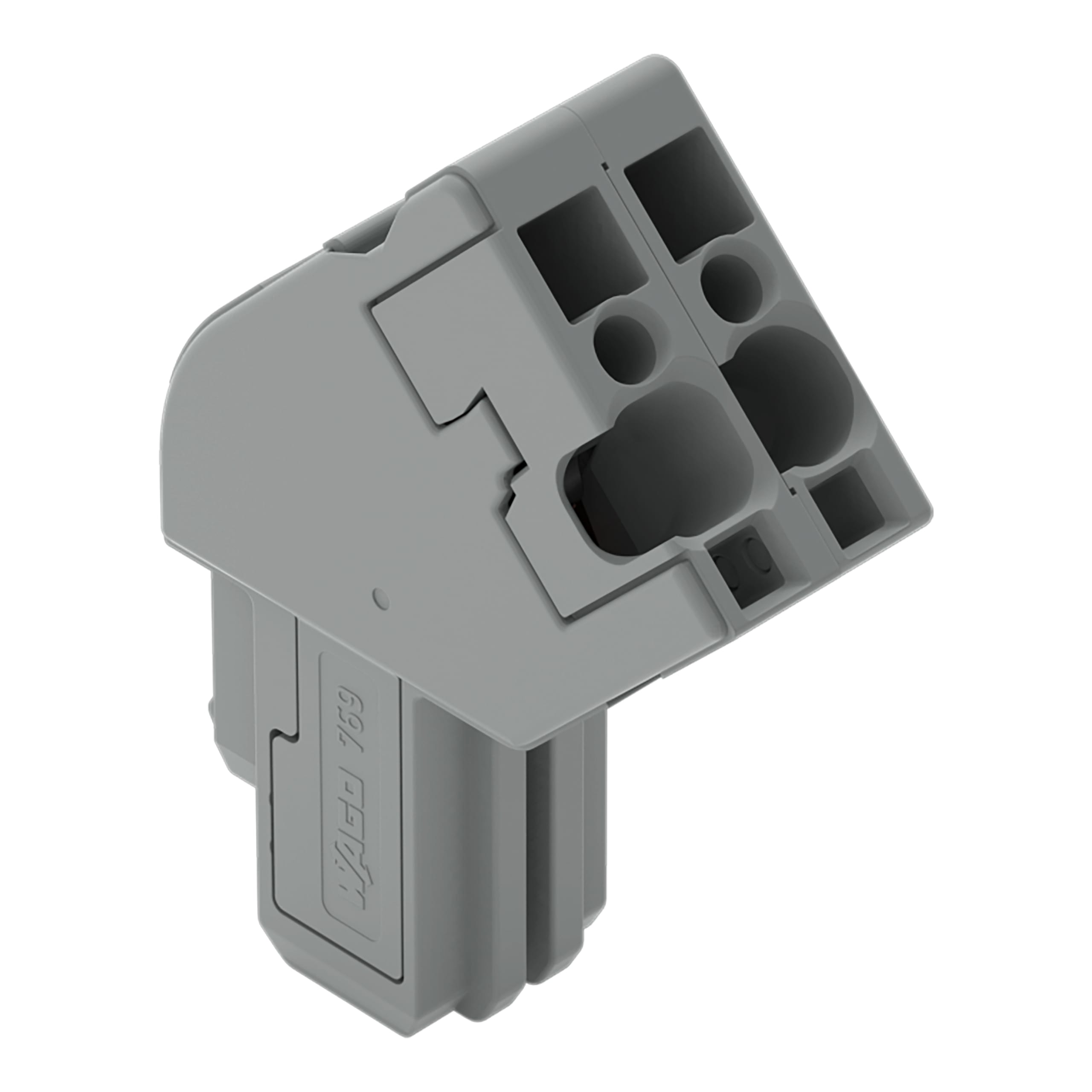 WAGO ELETTRONICA - Connettore femmina 1 conduttore, ang..CAGE CLAMP®.4 mm².grigio