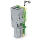 WAGO ELETTRONICA - Spina femmina per 1 conduttore.CAGE CLAMP®.4 mm².giallo-verde/grigio
