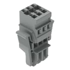 WAGO ELETTRONICA - Spina femmina per 1 conduttore.CAGE CLAMP®.4 mm².grigio