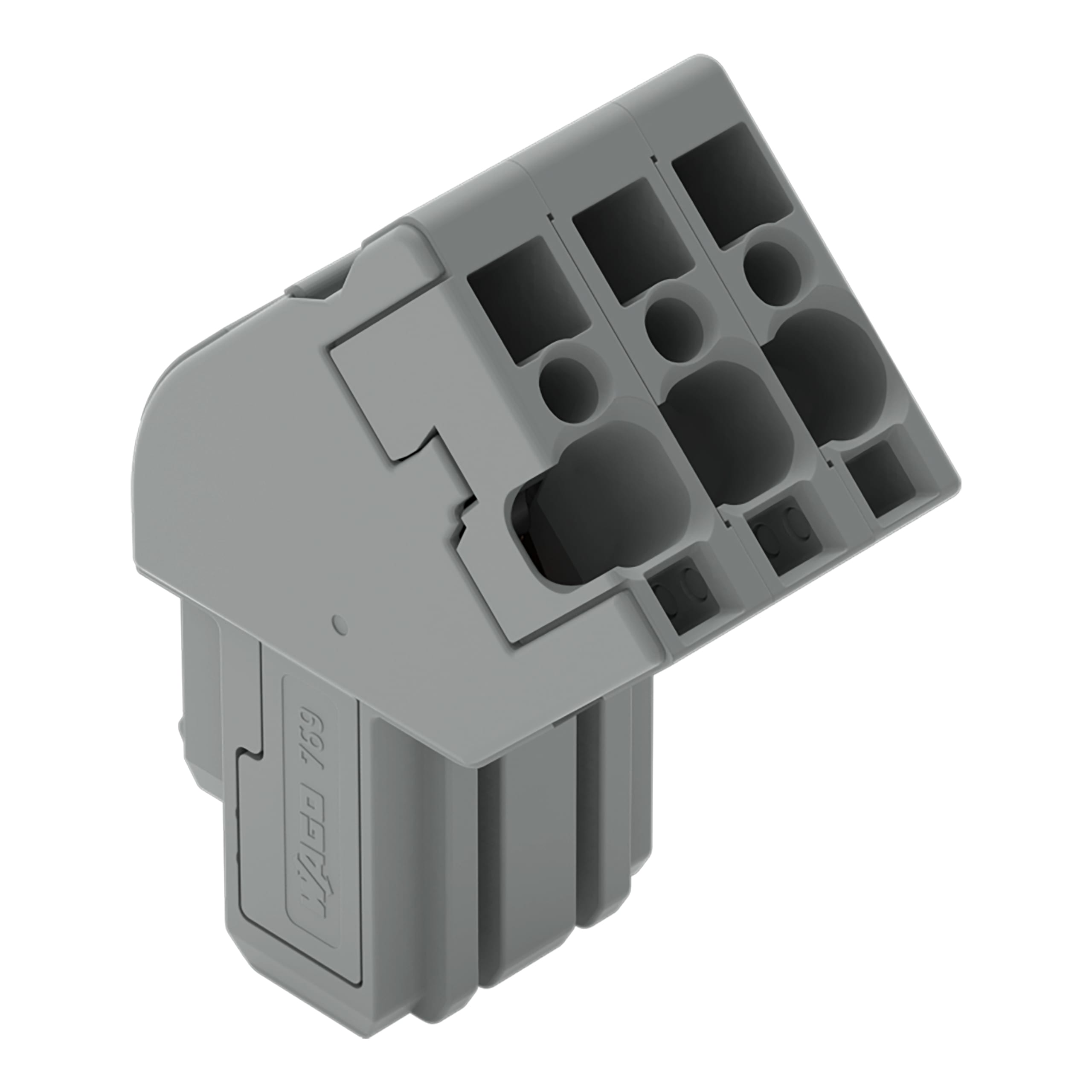 WAGO ELETTRONICA - Connettore femmina 1 conduttore, ang..CAGE CLAMP®.4 mm².grigio