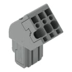 WAGO ELETTRONICA - Connettore femmina 1 conduttore, ang..CAGE CLAMP®.4 mm².grigio