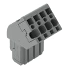 WAGO ELETTRONICA - Connettore femmina 1 conduttore, ang..CAGE CLAMP®.4 mm².grigio