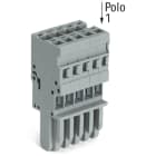 WAGO ELETTRONICA - Spina femmina per 1 conduttore.CAGE CLAMP®.4 mm².grigio