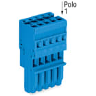 WAGO ELETTRONICA - Spina femmina per 1 conduttore.CAGE CLAMP®.4 mm².blu