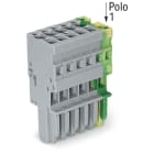 WAGO ELETTRONICA - Spina femmina per 1 conduttore.CAGE CLAMP®.4 mm².giallo-verde/grigio