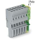 WAGO ELETTRONICA - Spina femmina per 1 conduttore.CAGE CLAMP®.4 mm².giallo-verde/grigio