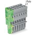 WAGO ELETTRONICA - Spina femmina per 1 conduttore.CAGE CLAMP®.4 mm².grigio, giallo-verde