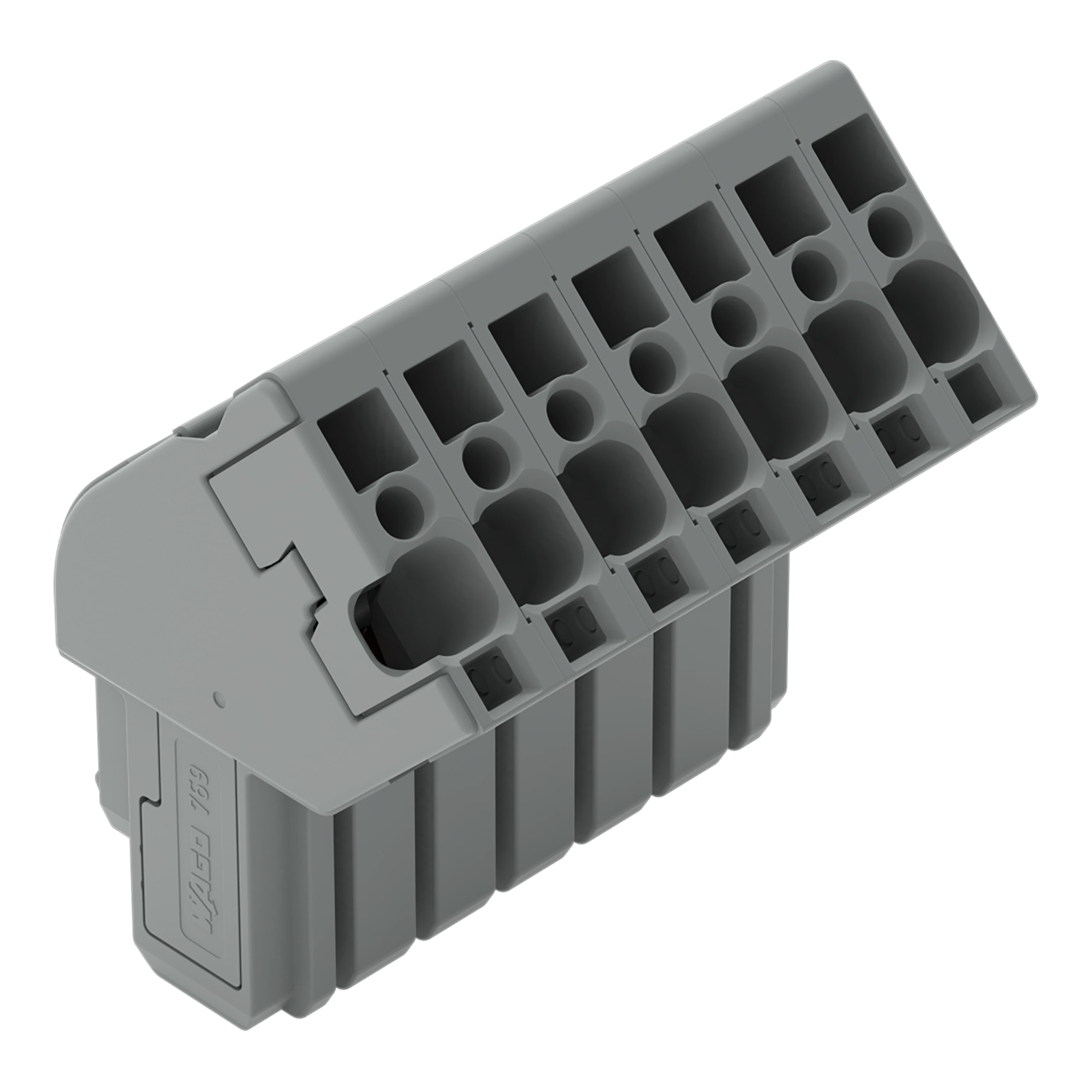 WAGO ELETTRONICA - Connettore femmina 1 conduttore, ang..CAGE CLAMP®.4 mm².grigio
