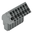 WAGO ELETTRONICA - Connettore femmina 1 conduttore, ang..CAGE CLAMP®.4 mm².grigio