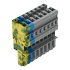 WAGO ELETTRONICA - Spina femmina per 1 conduttore.CAGE CLAMP®.4 mm².grigio, blu, giallo-verde