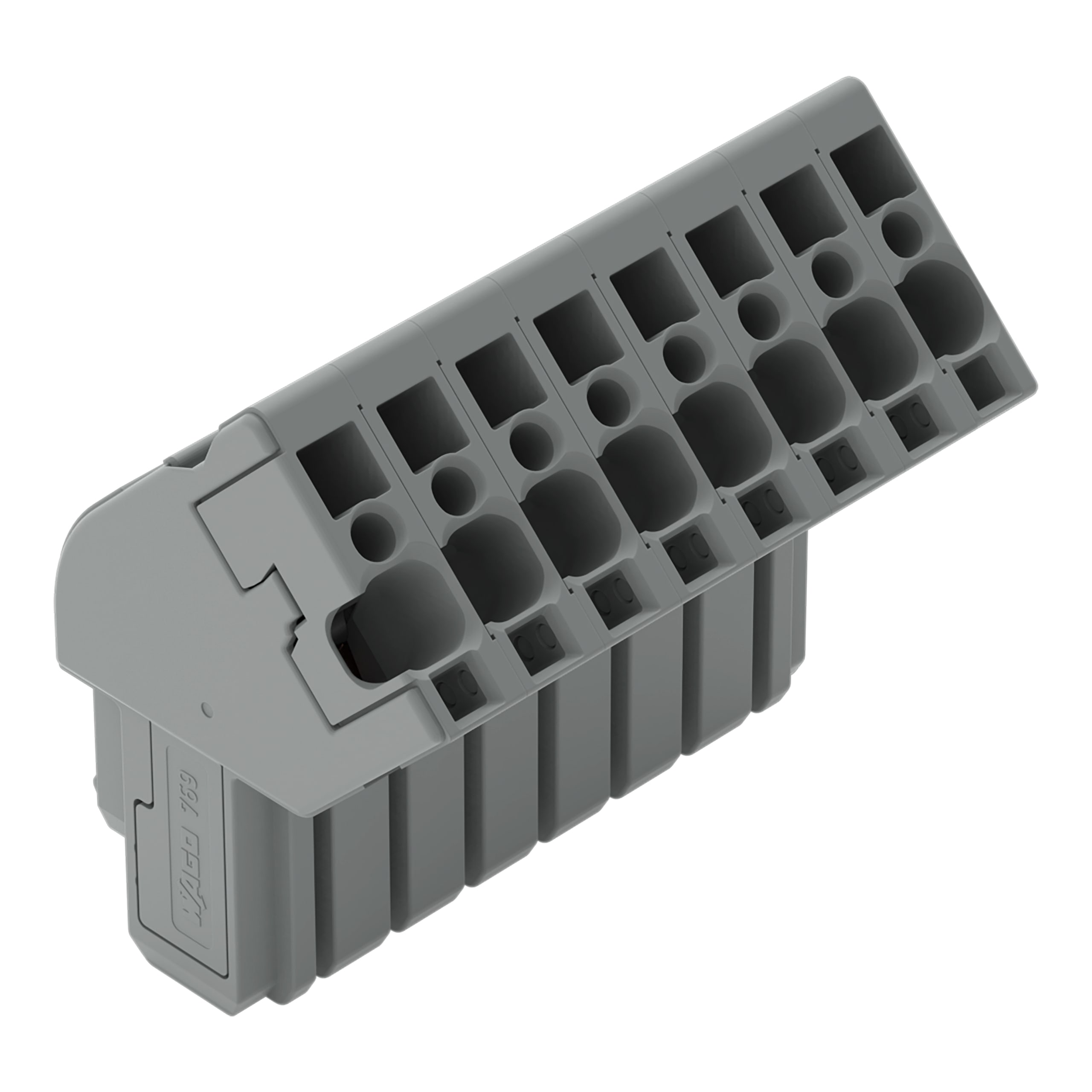 WAGO ELETTRONICA - Connettore femmina 1 conduttore, ang..CAGE CLAMP®.4 mm².grigio
