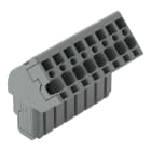 WAGO ELETTRONICA - Connettore femmina 1 conduttore, ang..CAGE CLAMP®.4 mm².grigio