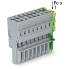 WAGO ELETTRONICA - Spina femmina per 1 conduttore.CAGE CLAMP®.4 mm².giallo-verde/grigio
