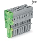 WAGO ELETTRONICA - Spina femmina per 1 conduttore.CAGE CLAMP®.4 mm².grigio, giallo-verde 769-109/000-037