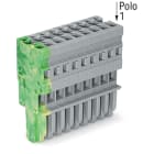 WAGO ELETTRONICA - Spina femmina per 1 conduttore.CAGE CLAMP®.4 mm².grigio, giallo-verde 769-109/000-037