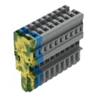 WAGO ELETTRONICA - Spina femmina per 1 conduttore.CAGE CLAMP®.4 mm².grigio, blu, giallo-verde