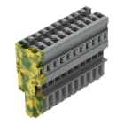 WAGO ELETTRONICA - Spina femmina per 1 conduttore.CAGE CLAMP®.4 mm².grigio, giallo-verde