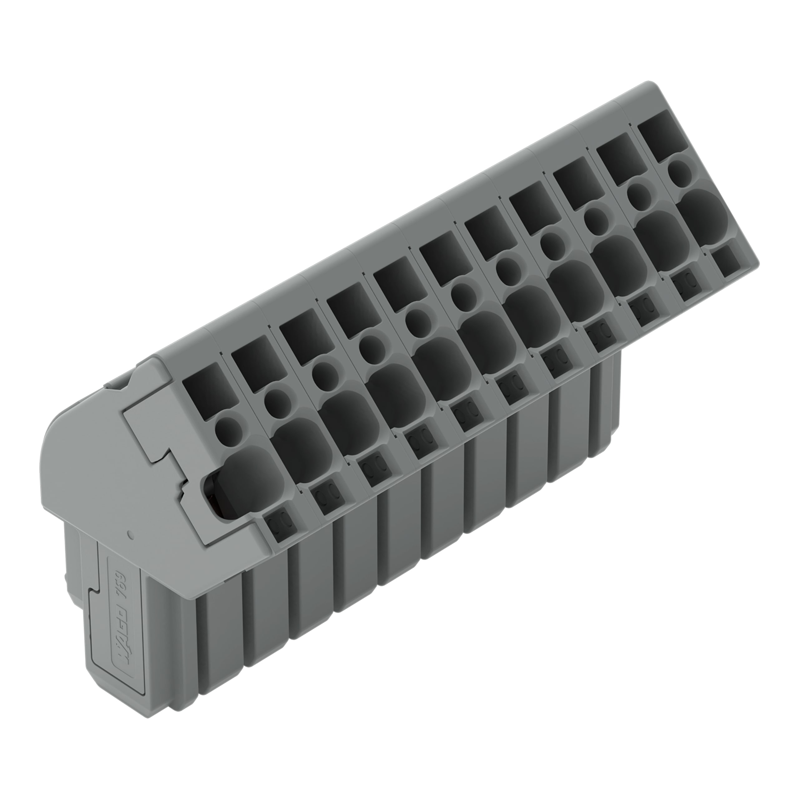 WAGO ELETTRONICA - Connettore femmina 1 conduttore, ang..CAGE CLAMP®.4 mm².grigio