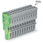 WAGO ELETTRONICA - Spina femmina per 1 conduttore.CAGE CLAMP®.4 mm².grigio, giallo-verde
