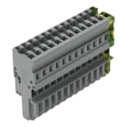 WAGO ELETTRONICA - Spina femmina per 1 conduttore.CAGE CLAMP®.4 mm².giallo-verde/grigio