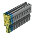 WAGO ELETTRONICA - Spina femmina per 1 conduttore.CAGE CLAMP®.4 mm².grigio, blu, giallo-verde